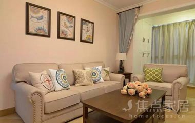 小兩口的89平美式小清新,實用溫馨,頭一次看見這么裝窗簾的!