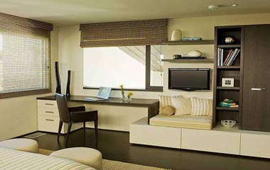 電視柜+書桌的絕妙搭配,一下子就能省5㎡!