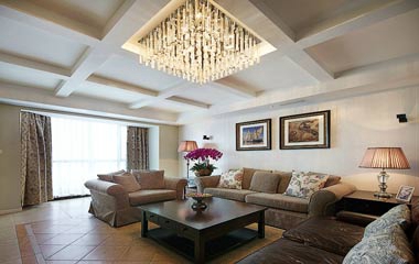 11萬裝150平現代美式春江花月甜蜜婚房