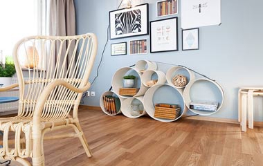 淺藍(lán)色調(diào)北歐海灣風(fēng)兩居室 清新夢幻空間