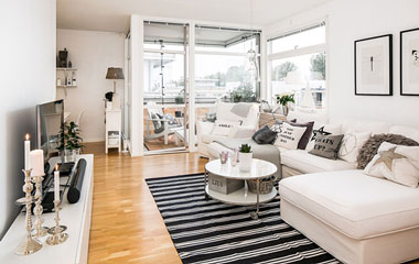 瑞典陽光簡約風一居室公寓 純白的家居空間