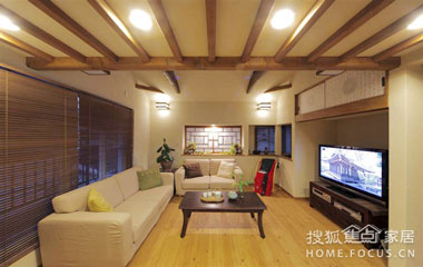 小復式上演混搭風日式110平恬淡家裝（組圖）