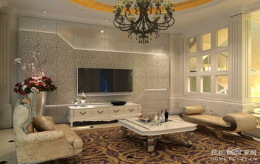 客廳電視背景墻設計，以簡約締造時尚