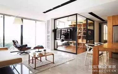 這樣設計客廳居然多出一間書房，空間利用百分