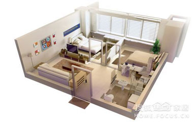 從50平米小戶型裝修案例學習裝修技巧