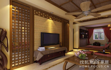 感受熱帶雨林氣候 東南亞風格電視背景墻設計