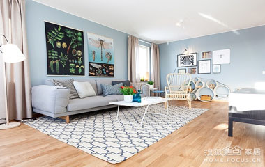 北歐海灣風公寓設計藍灰色巧塑空間(組圖)