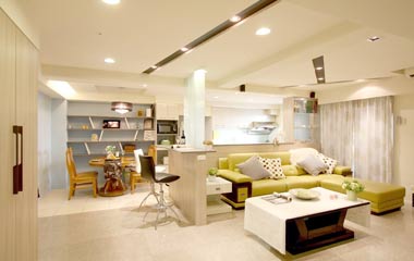 60平小戶型色塊區劃空間 創造視野延伸性