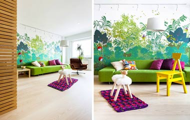 色彩繽紛彩繪故事風一居室 活潑豐富的家居空間