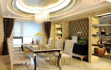 奢華歐式風格餐廳 快跟土豪們一起回家吃飯吧