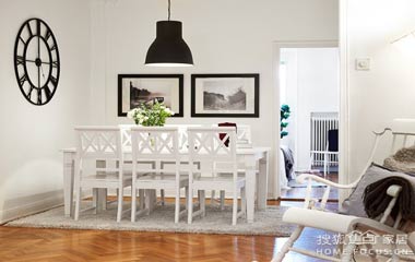 北歐白色古典韻味73平單身公寓(組圖)