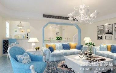 蔚藍夢幻家家具輕松打造地中海風格客廳