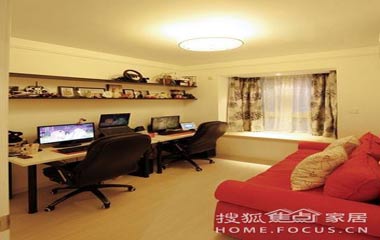 青梅竹馬87平時尚婚房 開放式廚房+大書房