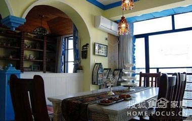 客餐廳休閑區全開放 網購裝扮地中海2居家