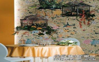 花飾壁紙大膽運用 裝飾時尚家居風格