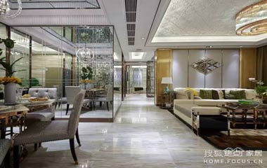 案例 | 140㎡后現(xiàn)代，巧用鏡面裝飾，放大狹窄的